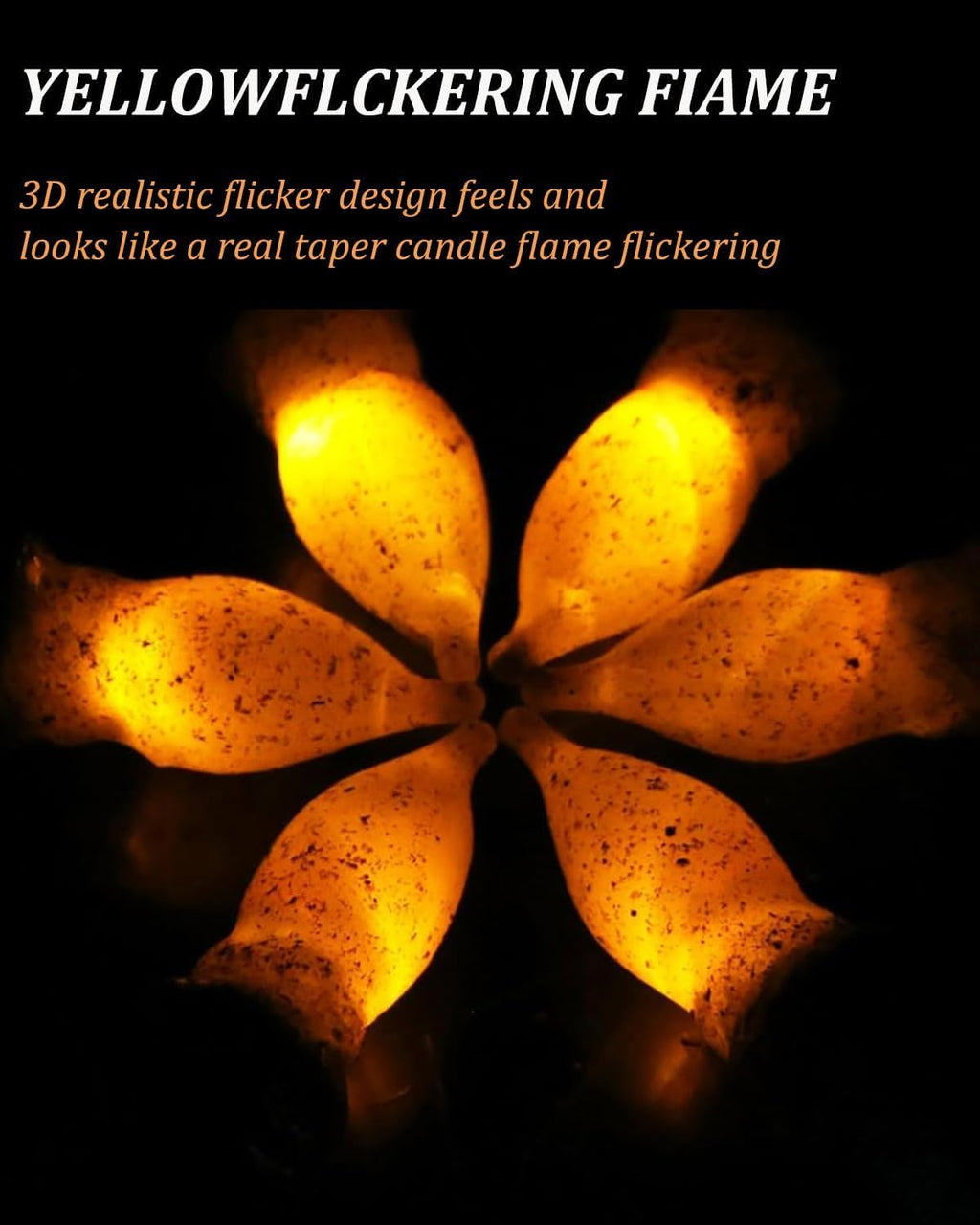 6.5'' Real Wax Primitive Candles Battery Operated
