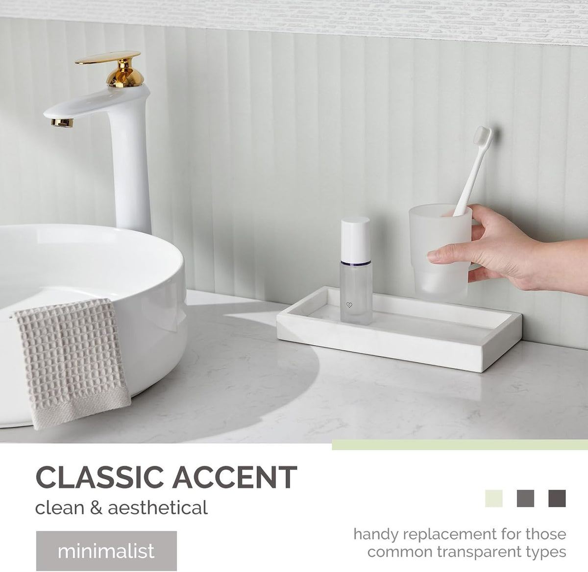 Angle Simple Bathroom Rinsing Cup, Frosted Glass Tumbler Cup