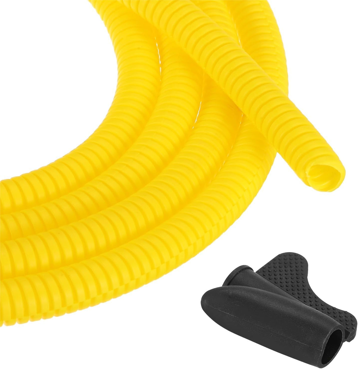 MECCANIXITY 1/4" 10ft Split Wire Loom Tubing w/Installation Tool Yellow