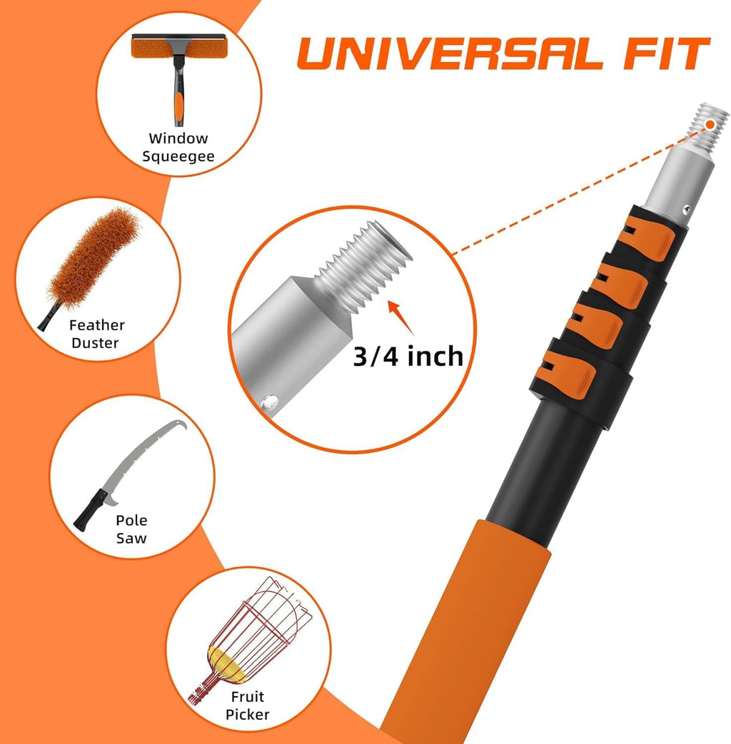 10FT Reach Window Washing Kit, Squeegee with Extension Pole