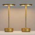 2 Pack Cordless Table Lamps Rechargeable, LED Portable 5000mAh Touch Table Light, 3 Color Stepless Dimming Battery Powered Table Lamp for Restaurant/Home/Outdoor/Camping.(Gold)