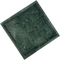 Natural Marble Square Neat Makeups Organizer/Bathroom Vanity Tray for Razor Towel Toothpaste (9.84x9.84x1.18in, Green)