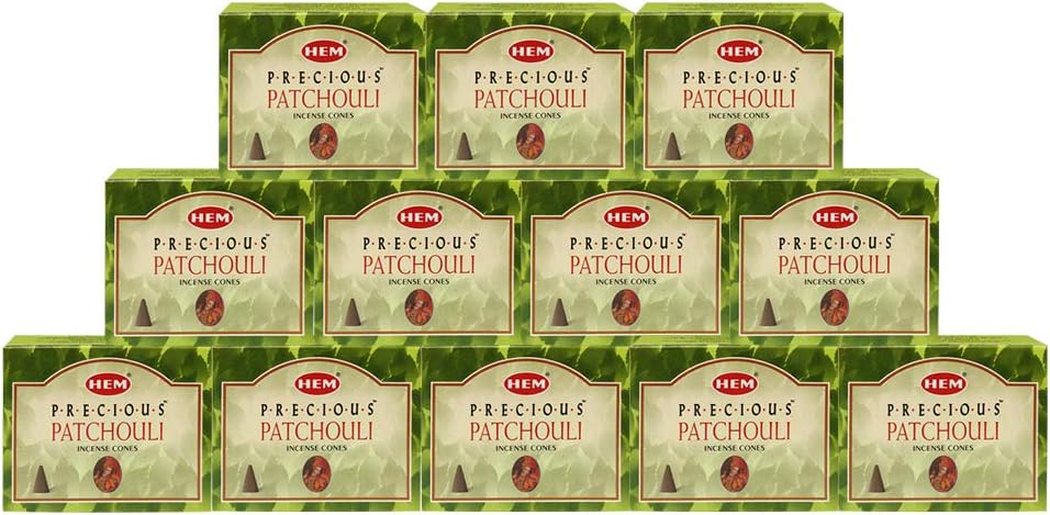 Precious Patchouli Incense Cones and Cone Incense Burner Bundle Insence Insense Hem Incense
