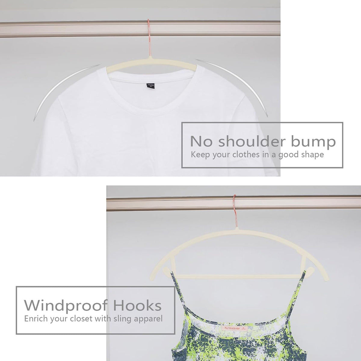 MIZGI Velvet Hangers 60 Pack, Patented Rounded Shoulder Sweater Hangers