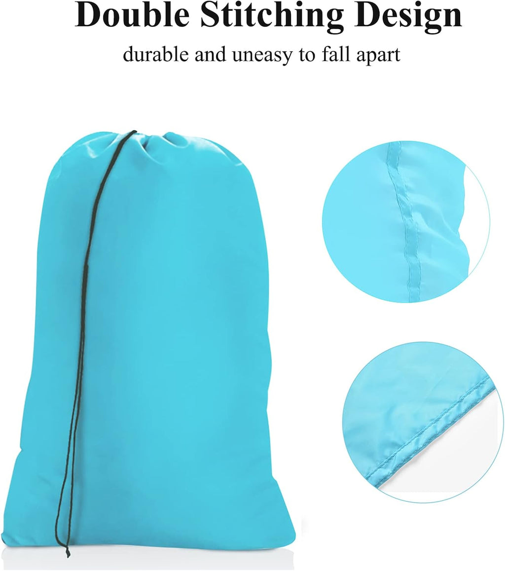 OTraki 2 Pack Extra Large Laundry Bag,Heavy Duty Laundry Bag Turquoise Blue