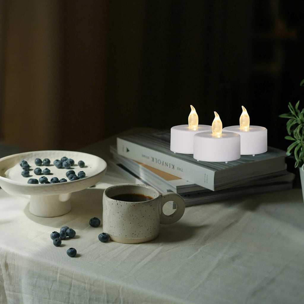 LED Tea Light Flameless Candles with Remote Control Flickering Tealight Long Lasting, Battery Operated with Timer for Halloween Home Decoration Seasonal &Festival Celebration WarmWhite (50pcs)