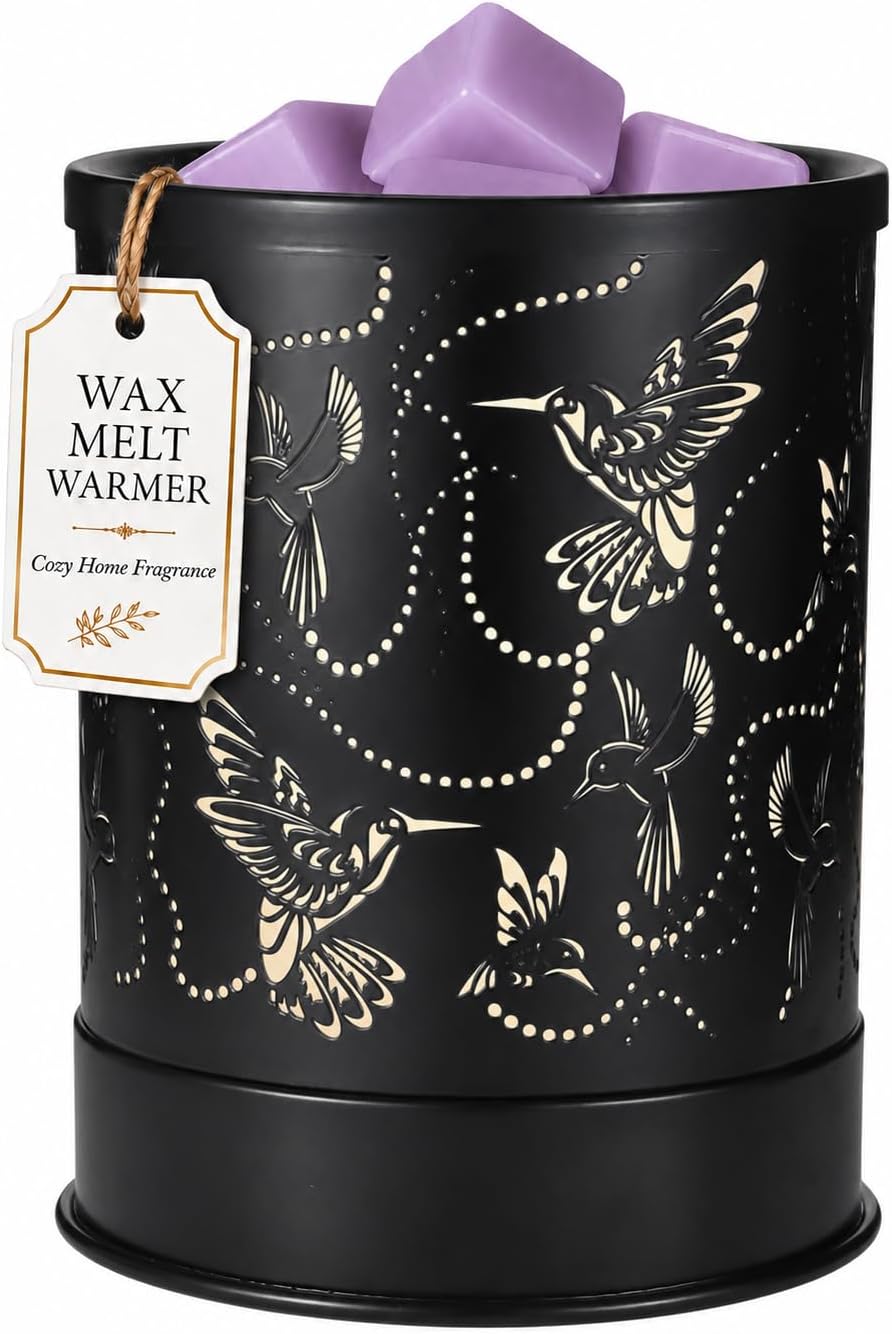 Nawaza Wax Melts Warmer Scented Metal Electric LED Burner Hummingbird Flock