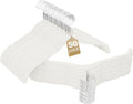 Velvet Shirt Hangers 50 Pack, No Shoulder Bumps for Clothes (White)