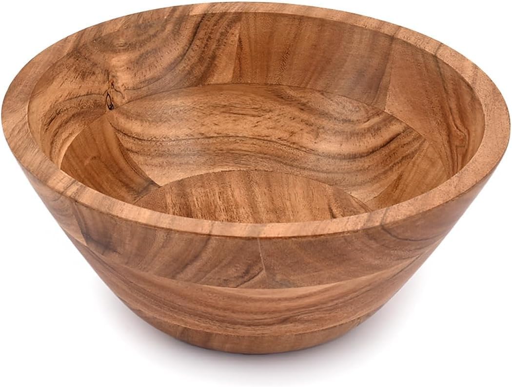 Kimona Fruit Bowl Wooden Fruit Bowl or Candy Bowl, Handcrafted Fruit Basket for Kitchen & Home Décor (9" X 9" X 4")