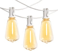 Banord ST38 Outdoor String Lights, 25FT White Patio Lights with 13 Bulbs