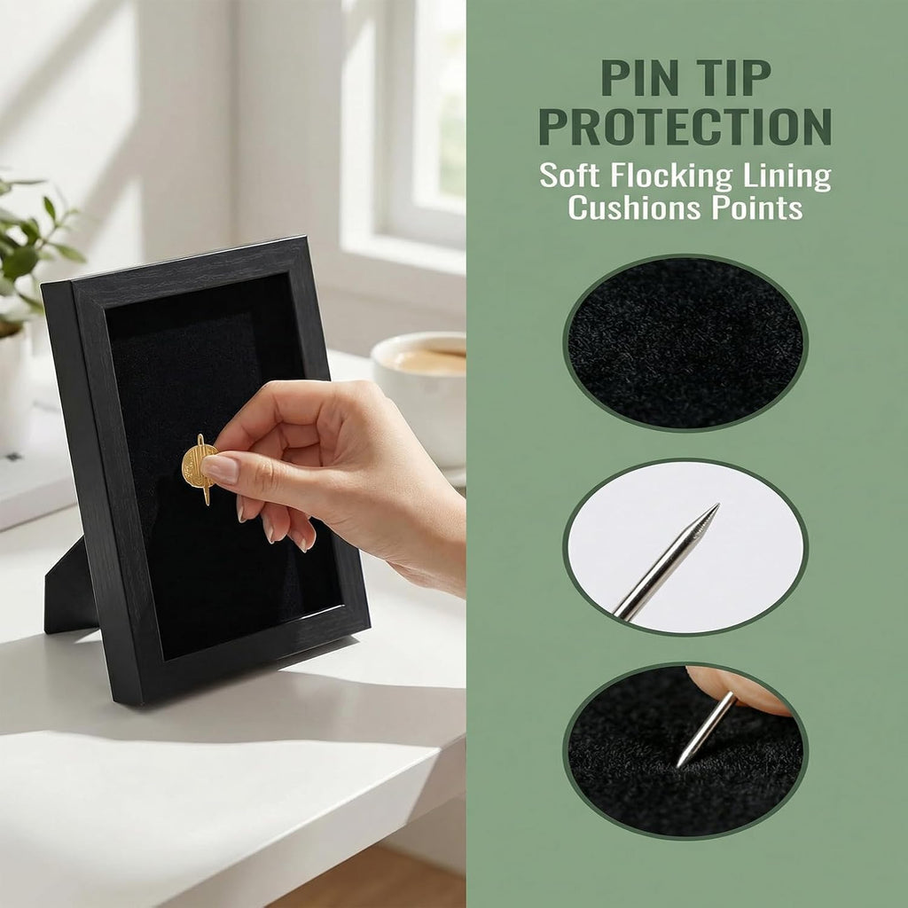 Pin Display Case, Enamel Pin Collection Display with Top Open