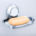 SlipX Solutions Strong Hold Suction Cup Soap Dish for Shower, Chrome