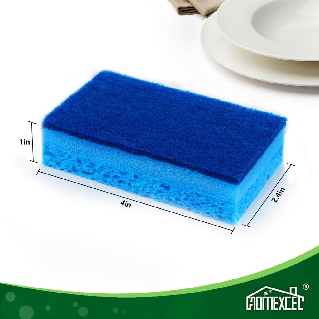 HOMEXCEL Sponges Kitchen 24 Pcs, Non-Scratch Sponge for Cleaning Dishes