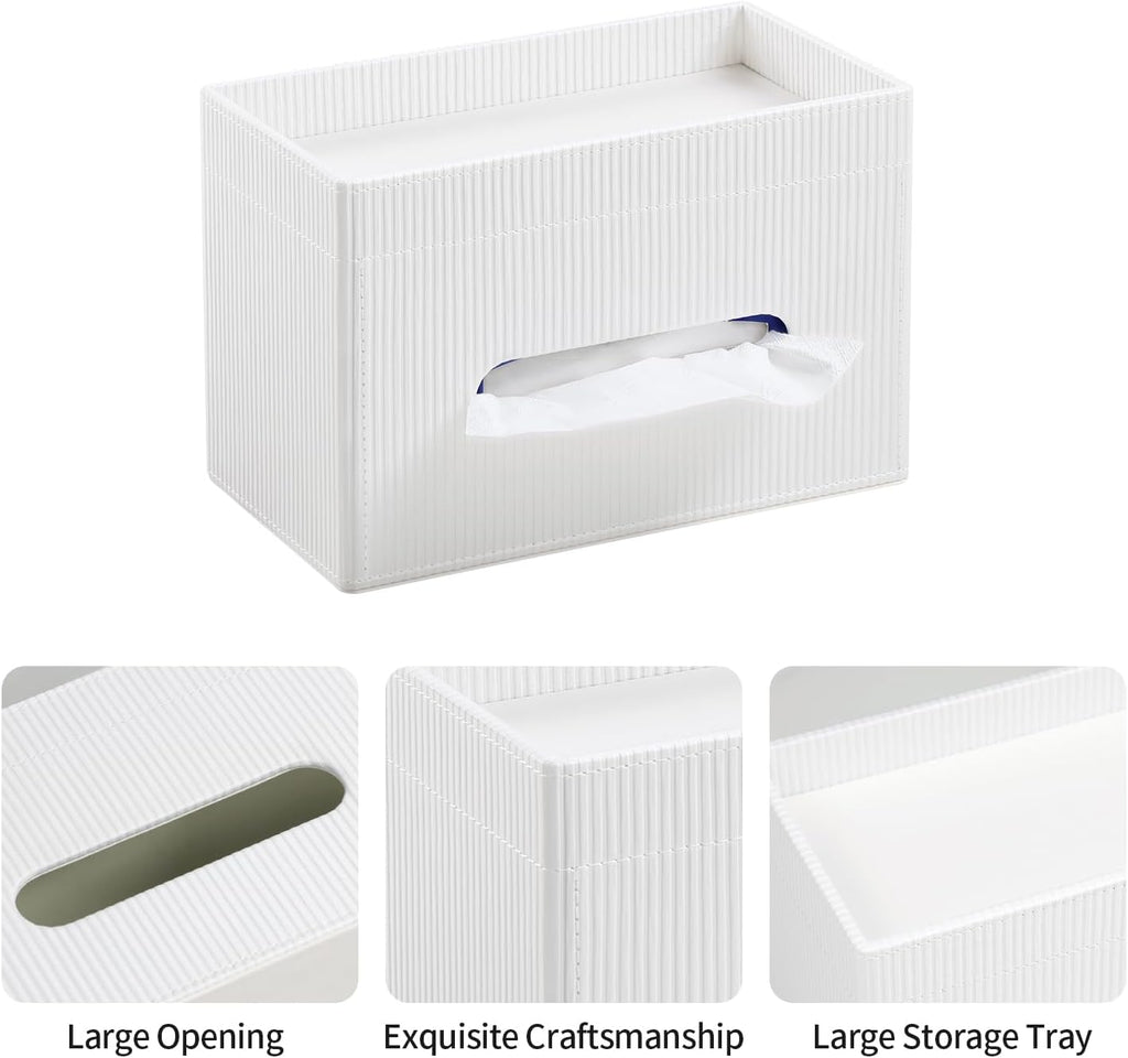 Rectangular Tissue Box Cover PU Leather Tissue Box Holder Rectangle