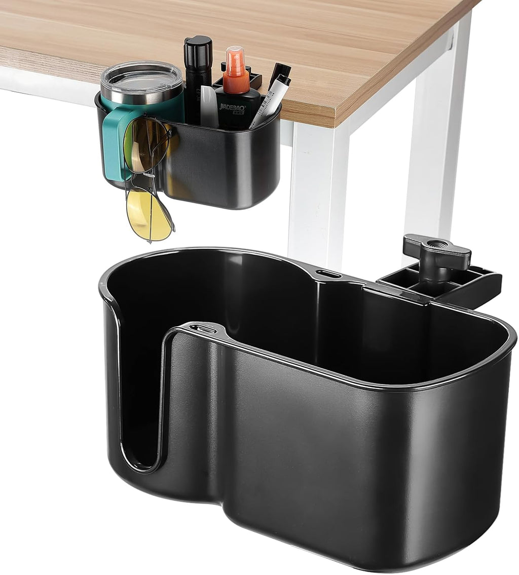 KEMIMOTO 2-in-1Desk Cup Holder, for Most 18-32 oz Bottles, Black