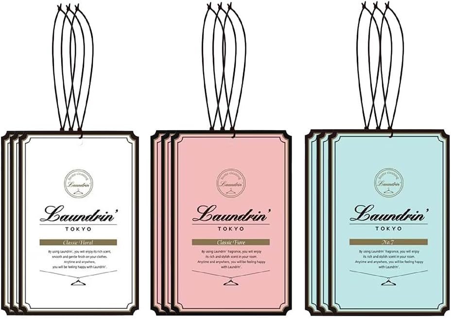 Laundrin Paper Fragrance Variety 9pk - Classic Fiore, Floral & No. 7