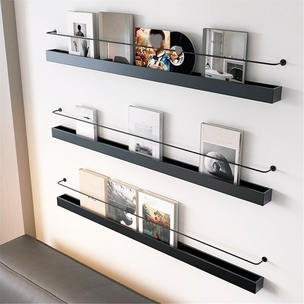 Wall Mounted Magazine Rack, 3 Pack Bookshelf Storage Display Stand Shelves