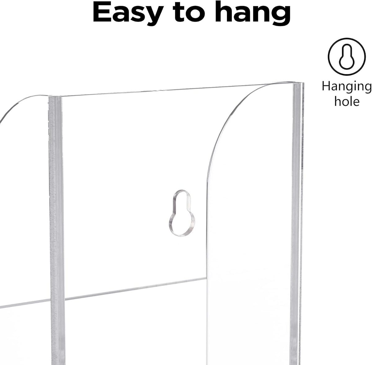 HBlife Acrylic Remote Holder Organizer, Clear TV Remote Control Holder Wall Mount Remote Caddy for Bedside, Media Organizer Storage Box 1 Compartment