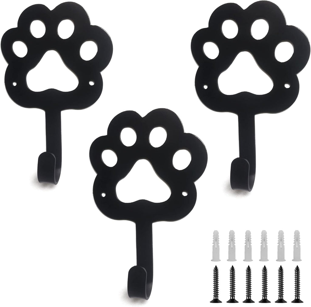 10 o'clock Key Holder & Dog Leash Holder, Metal Wall Hook for Hanging ，4×6 inch(Set of 3),Dog/Cat Mom Gifts Leash Holder for Entryway, Hallway, Kitchen, Office Decoration