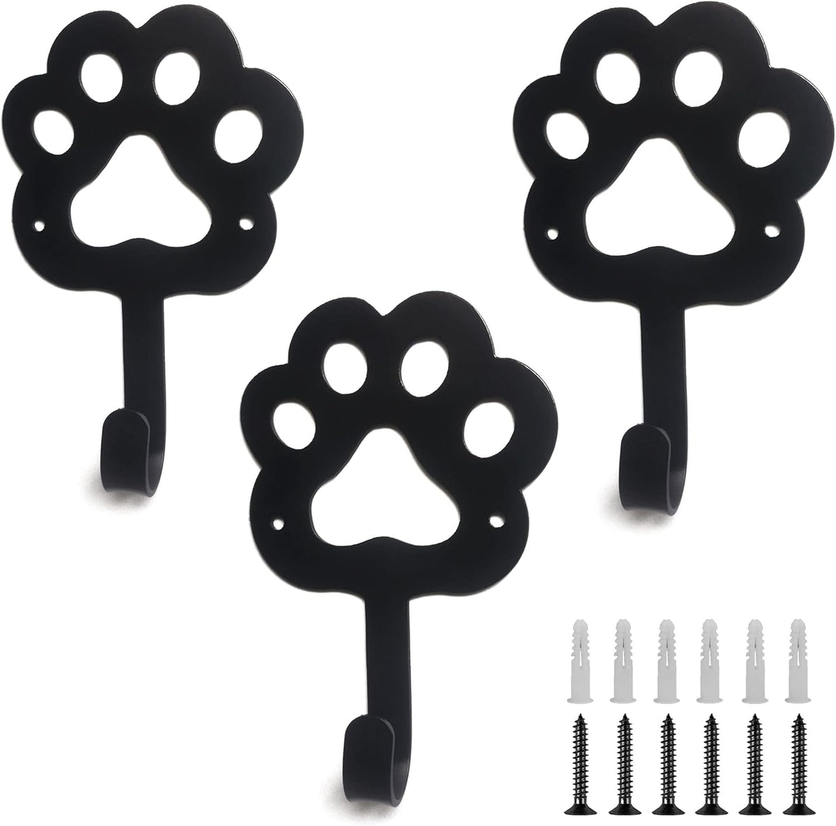 10 o'clock Key Holder & Dog Leash Holder, Metal Wall Hook for Hanging ，4×6 inch(Set of 3),Dog/Cat Mom Gifts Leash Holder for Entryway, Hallway, Kitchen, Office Decoration