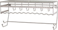 Simplify Wall Mounted Jewelry Organizer | Dimensions: 14.6"x 3.9"x 7.5" | 1 Tier | Home Organization | Great for Bracelets | Necklaces | Earrings | Satin Finish | Mirror Base Shelf