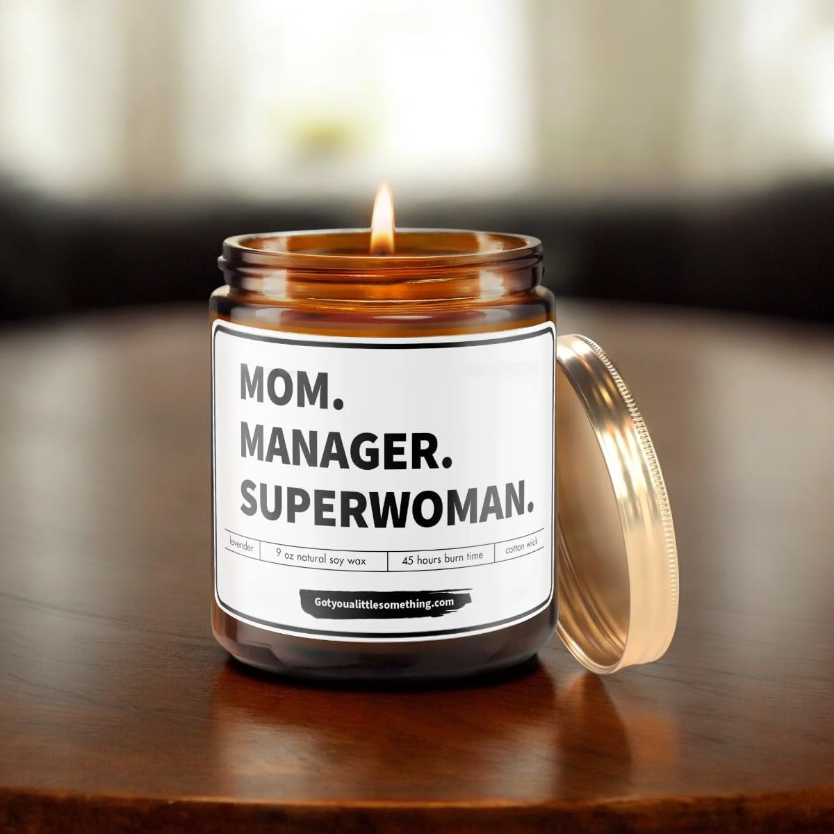 Manager Gifts for Women - Lavender Vanilla Scented Soy Wax Candle - Manager Appreciation Gift for Boss Lady, Empowering Boss Gifts for Birthday, Farewell, Thank You, New Job, Office Managers
