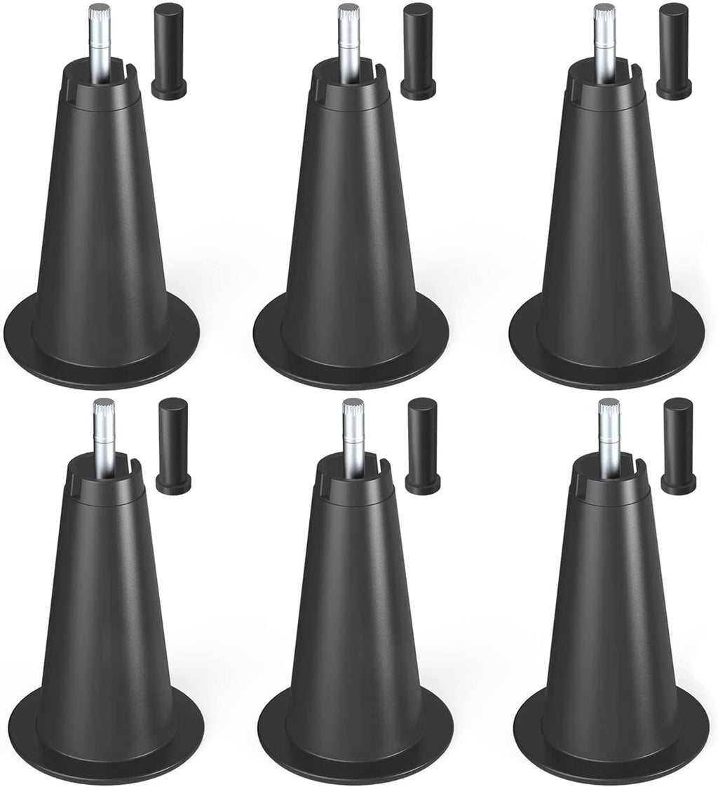 6 Pcs 5'' High Rise Bed Frame Risers, Heavy Duty Stem Bed Frame Feet