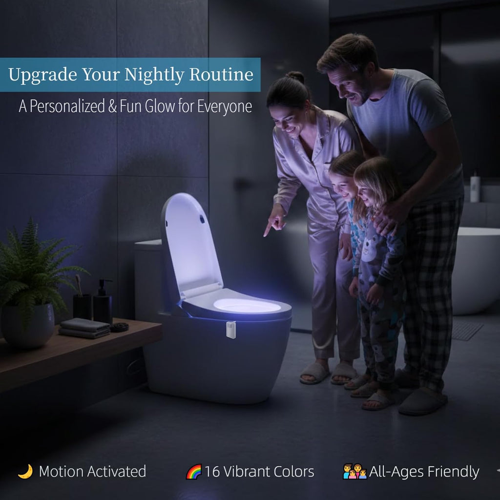 Toilet Light Motion Sensor, Funny White Elephant & Stocking Stuffer