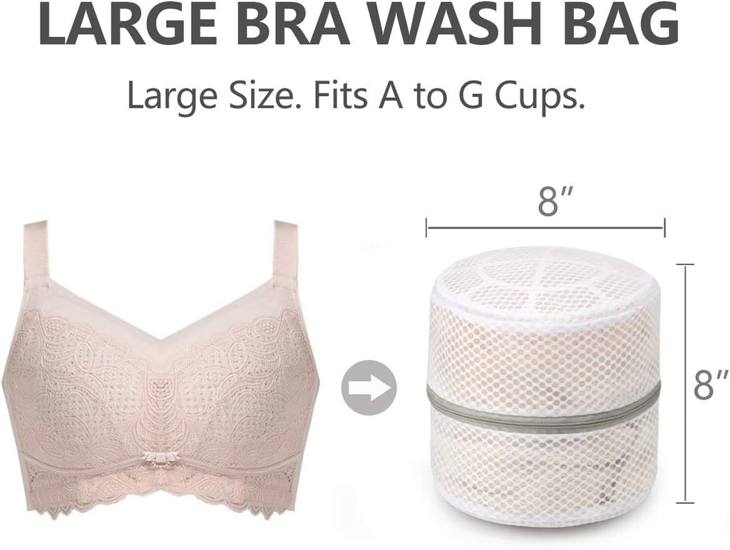 Muchfun 3Pcs Bra Wash Bags, Honeycomb Mesh Laundry Bags for Delicates