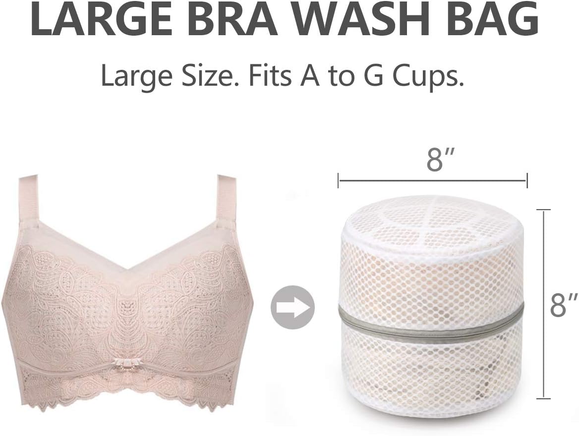 Muchfun 3Pcs Bra Wash Bags, Honeycomb Mesh Laundry Bags for Delicates