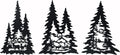 J-Fly Metal Pine Wall Art, Black Forest Autumn Hunting Valentine Decor, Outdoor Metal Wall Art for Kitchen, Bedroom, Fireplace, Winter Gifts 15 Inch