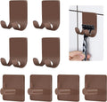 CGBE Razor Holder for Shower, 4 Packs Shaver Holder and Hooks, Self Adhesive Wall Mounts for Bathroom, Damage Free - Brown