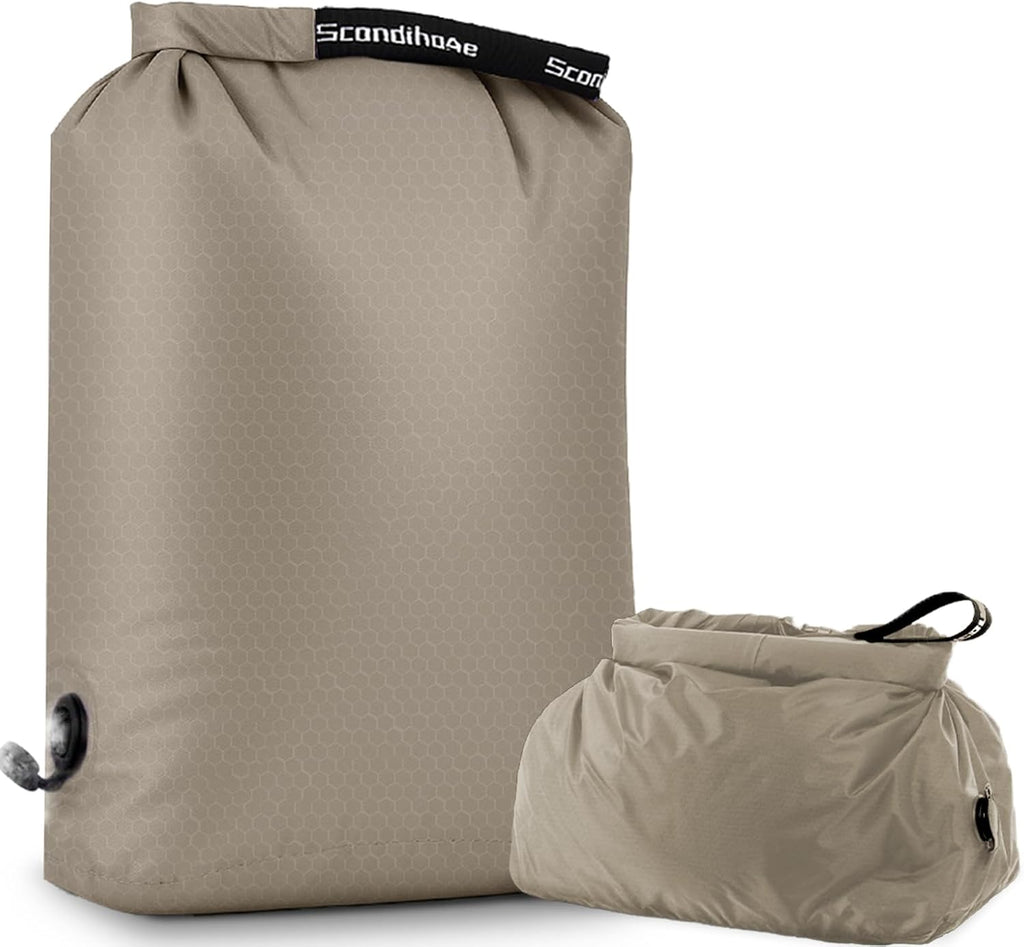 Compression Travel Laundry Bag for Dirty Clothes, Pump-Free Laundry Bag