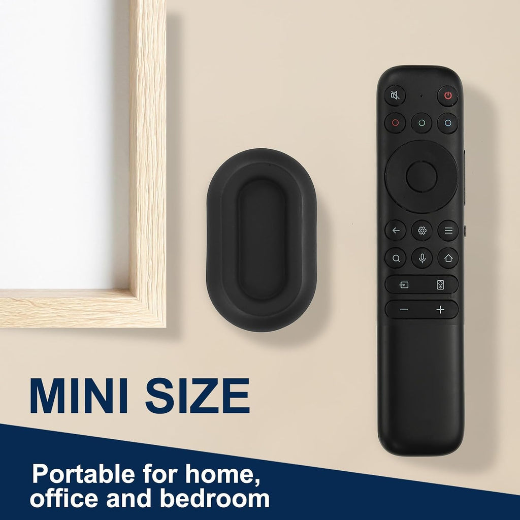 PATIKIL Magnetic Remote Control Holder Wall Mount, Silicone Remote Control Organizer Strong for tv Remote Control Air Conditioning, 5 Pcs, Black