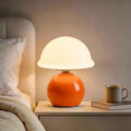 Glass Mushroom Lamp, Dimmable Bedside Table Lamp (Orange)