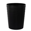 UUJOLY Small Bathroom Trash Can Wastebasket, Plastic Garbage Bin Container Basket for Bathrooms, Laundry Room, Kitchens, Offices, Kids Rooms, Dorms, Black, 1.8 Gallon
