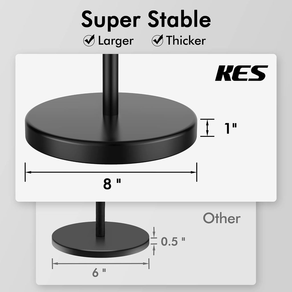 KES Bathroom Toilet Paper Holder Stand Modern Tissue Roll Holder SUS304 Stainless Steel Rustproof Freestanding 20.2" H, Matte Black BPH283S1-BK (Pack of 2)