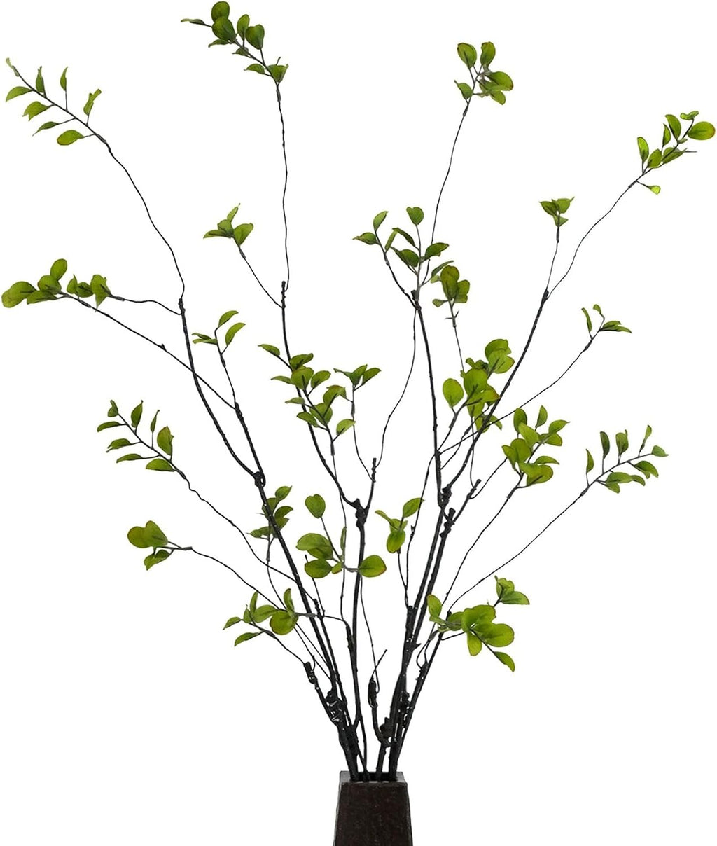 4 Pcs Eucalyptus Stems for Vase, Faux Greenery Branches