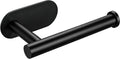 Toilet Paper Holder, Self Adhesive Toilet Paper Roll Holder No Drilling Wall Mount for Kitchen, Bathroom, Toilet, Matte Black Stainless Steel