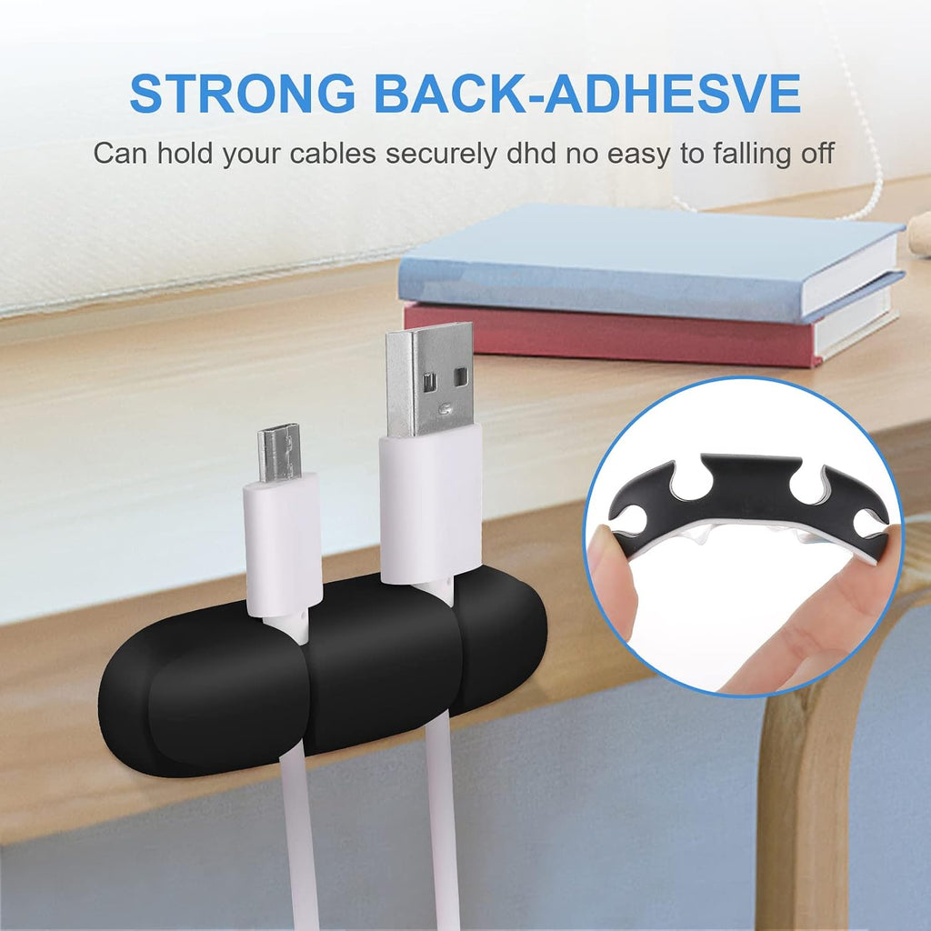 WLLHYF 3PCS Cable Clips, Cord Wire Organizer (Black)