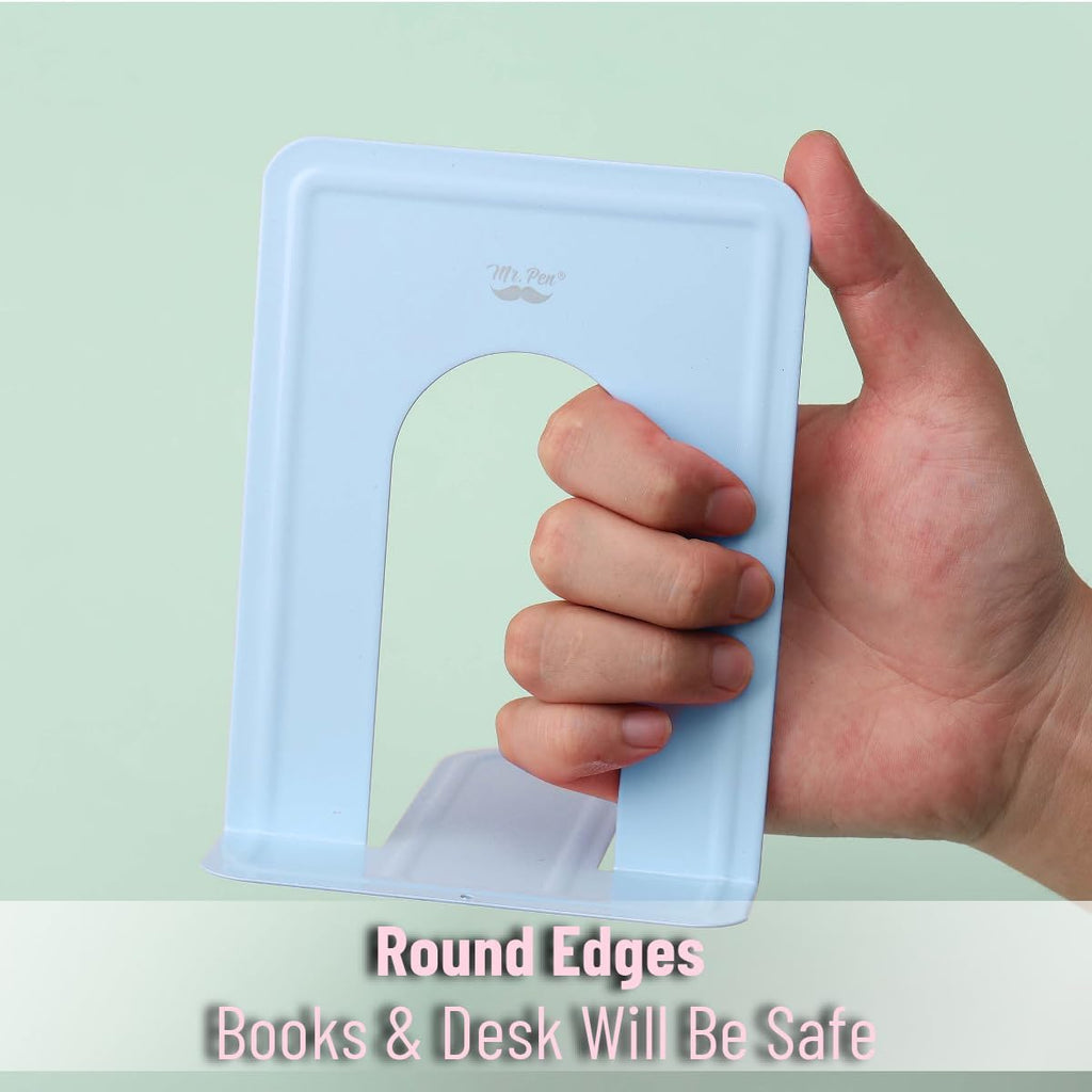 Mr. Pen- Book Ends, 4 Pack, Light Blue