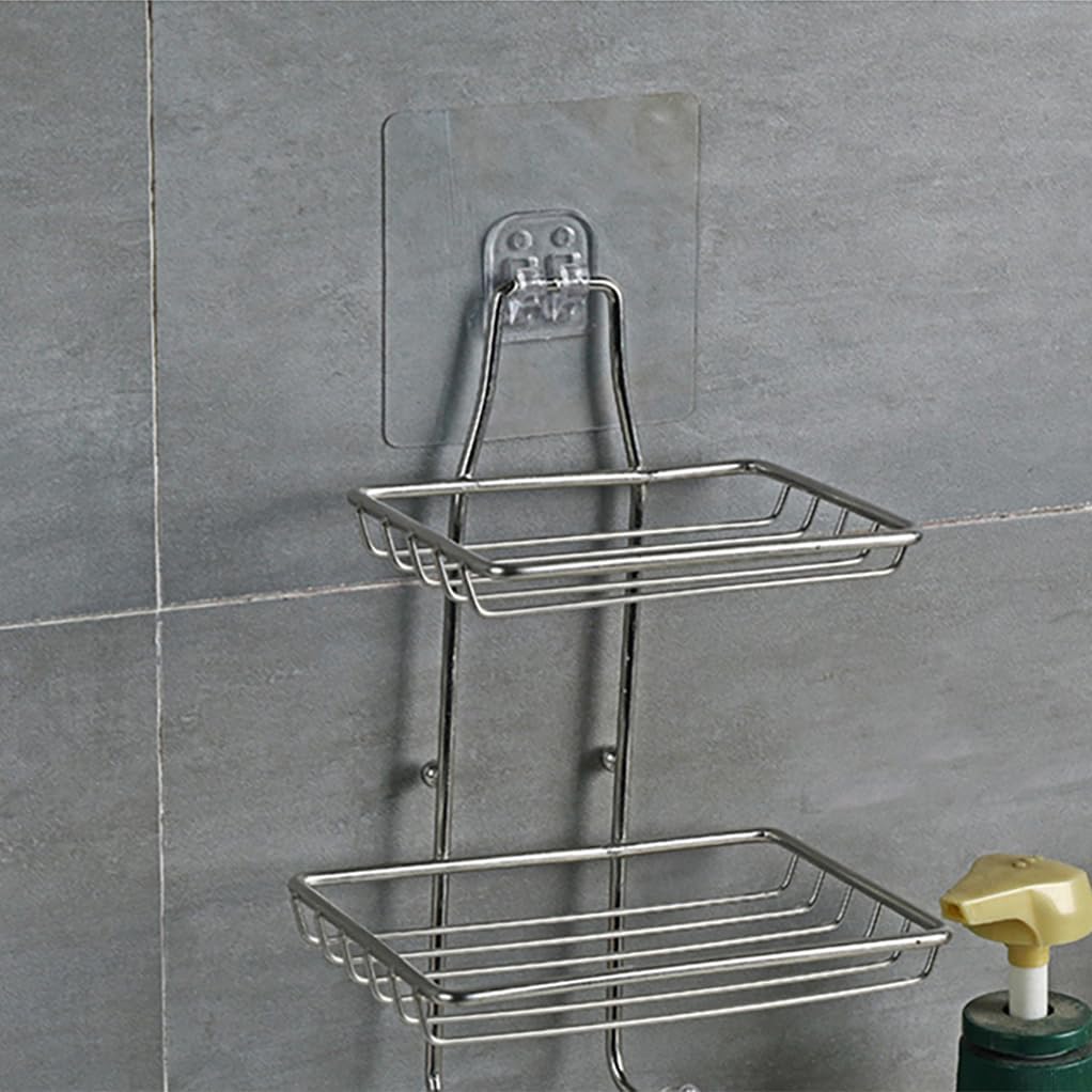 Shower Caddy Adhesive Replacement Sticker,Self-Adhesive Pads for Metal Wire Basket, Holder, No Drilling Hook for Bathroom Kitchen Organizer, mix - 7 PCS