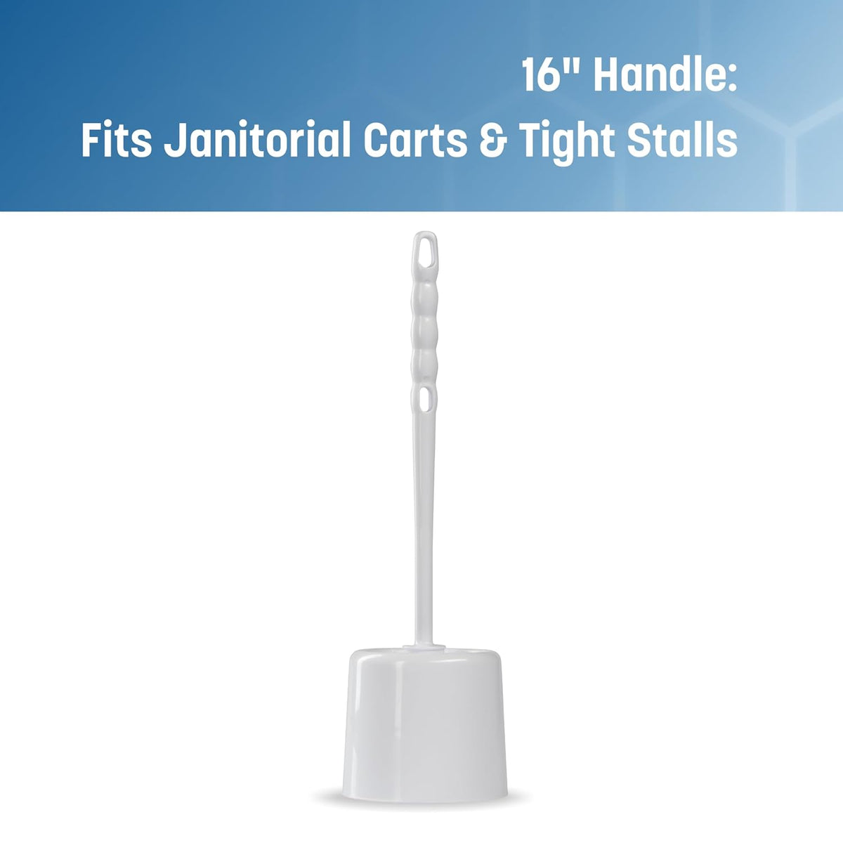 Sparta Toilet Bowl Brush with Caddy, 16 Inch, White (Pack of 3)