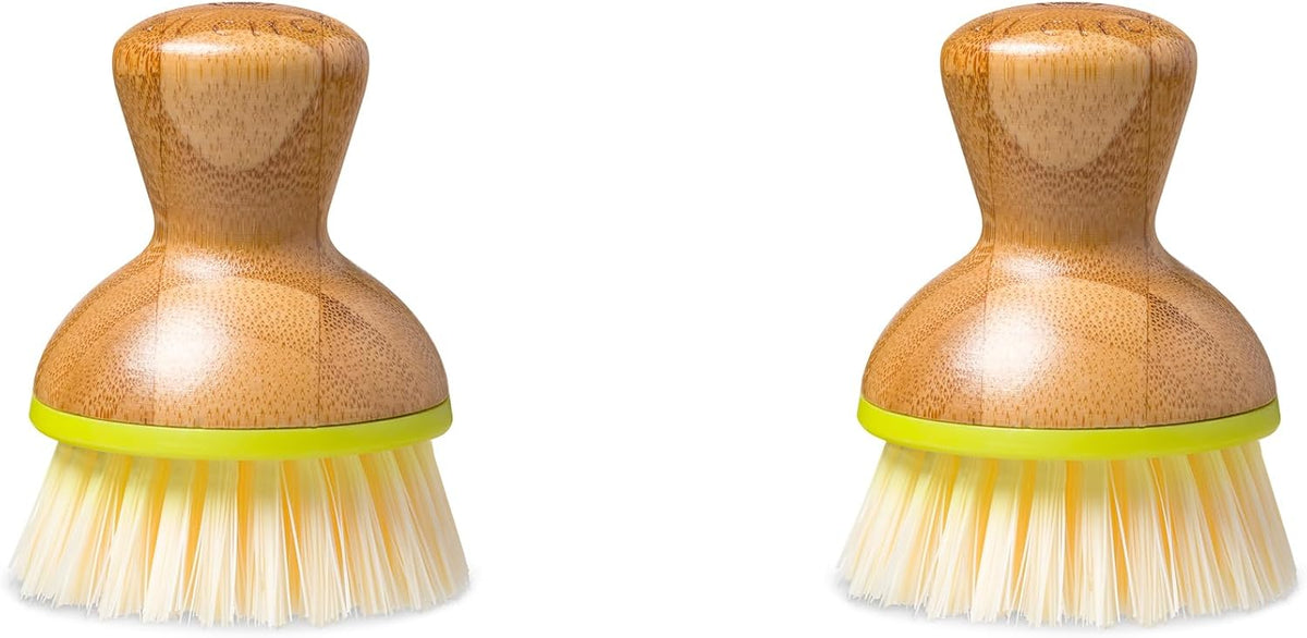 Full Circle Bubbly Palm Brush, Dish Scrub Brush for Nonstick, Green
