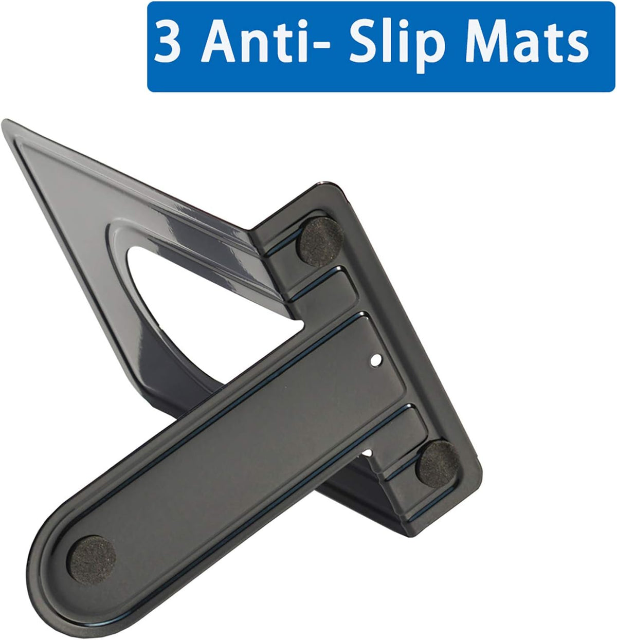 Metal Book Ends for Shelves, Book Shelf Holder Home Decorative, Book Ends for Heavy Books/Movies/CDs, Black 6.5 x 5 x 5.7 in, 4 Pair/ 8 Piece (Pack of 2)