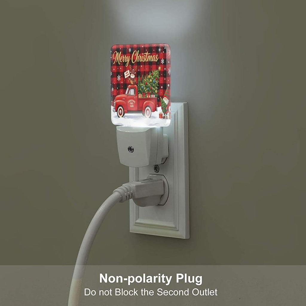 Christmas Red Turck LED Plug-in Night Light 2-Pack for Corridors