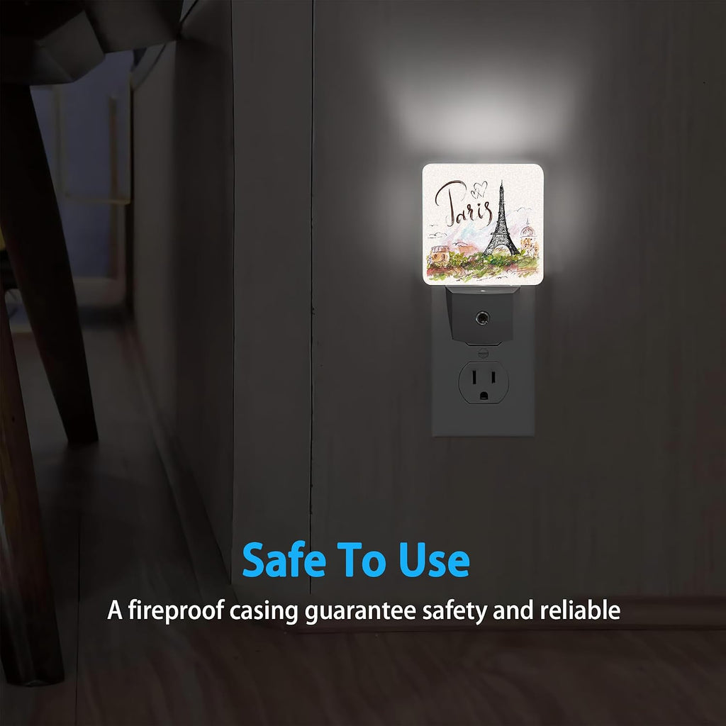 Eiffel Tower Night Light,Paris Tower Night Lights Plug into Wall Dusk to Dawn Sensor Led Lamp for Women Men,Led Lights for Stairway/Hallway/Bedroom,0.5W