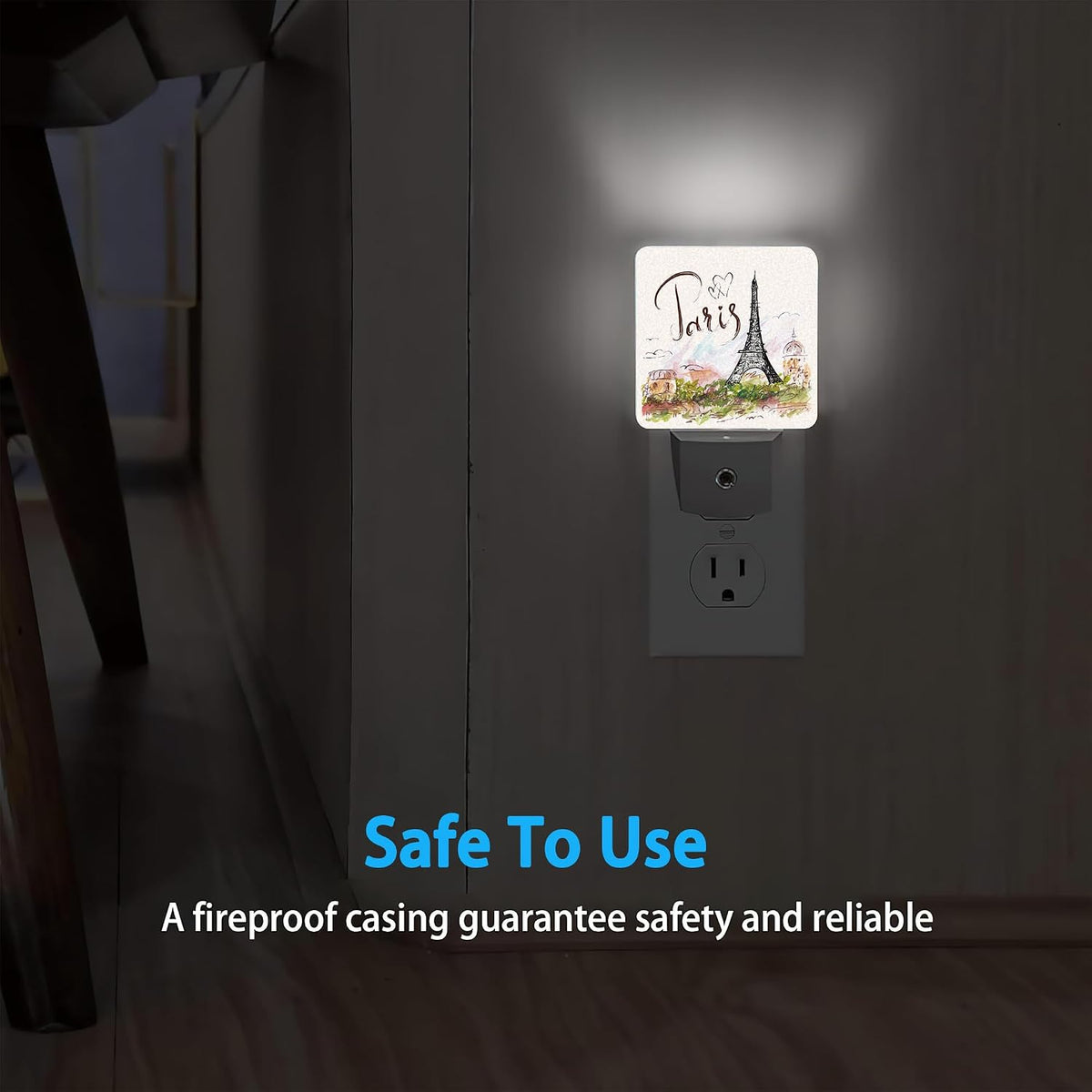 Eiffel Tower Night Light,Paris Tower Night Lights Plug into Wall Dusk to Dawn Sensor Led Lamp for Women Men,Led Lights for Stairway/Hallway/Bedroom,0.5W