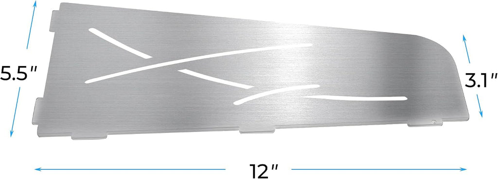 FerdY 2-Pack 12" Brushed Nickel Recessed Corner Shower Shelf, for Tiled Bathroom Walls, 304 Stainless Steel Floating Shower Shelf, Shower Caddy Storage Shelves, No Drilling Required, Trapezoidal