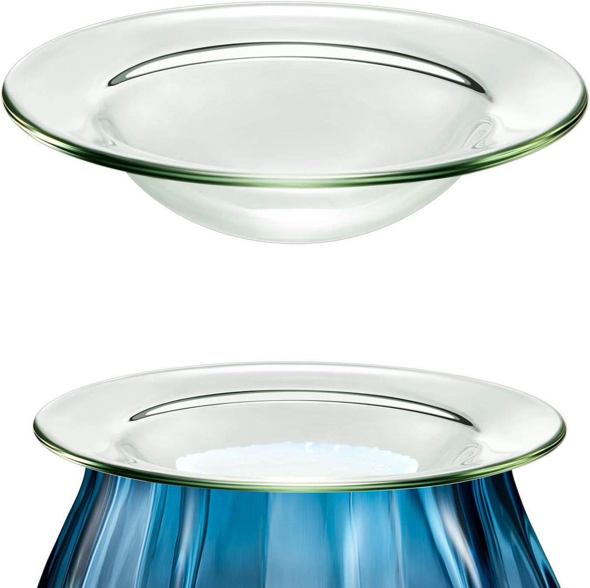 Patelai 2 Pieces Replacement Wax Warmer Dish, 4 Inches Round Glass Plate
